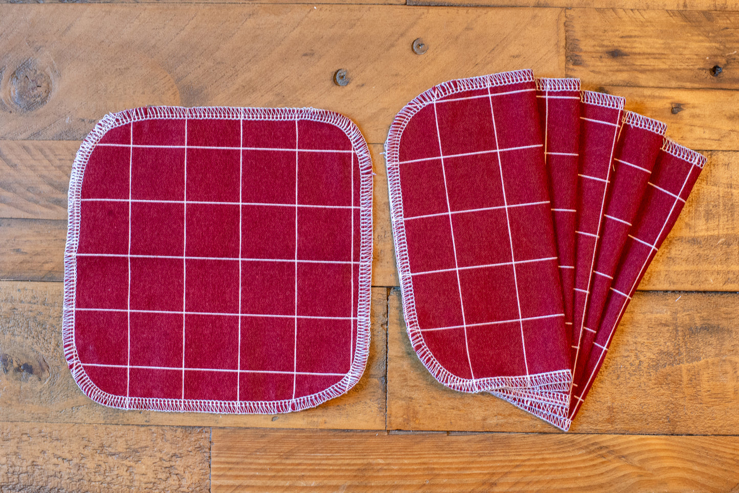 Paperless Napkins - Red Plaid