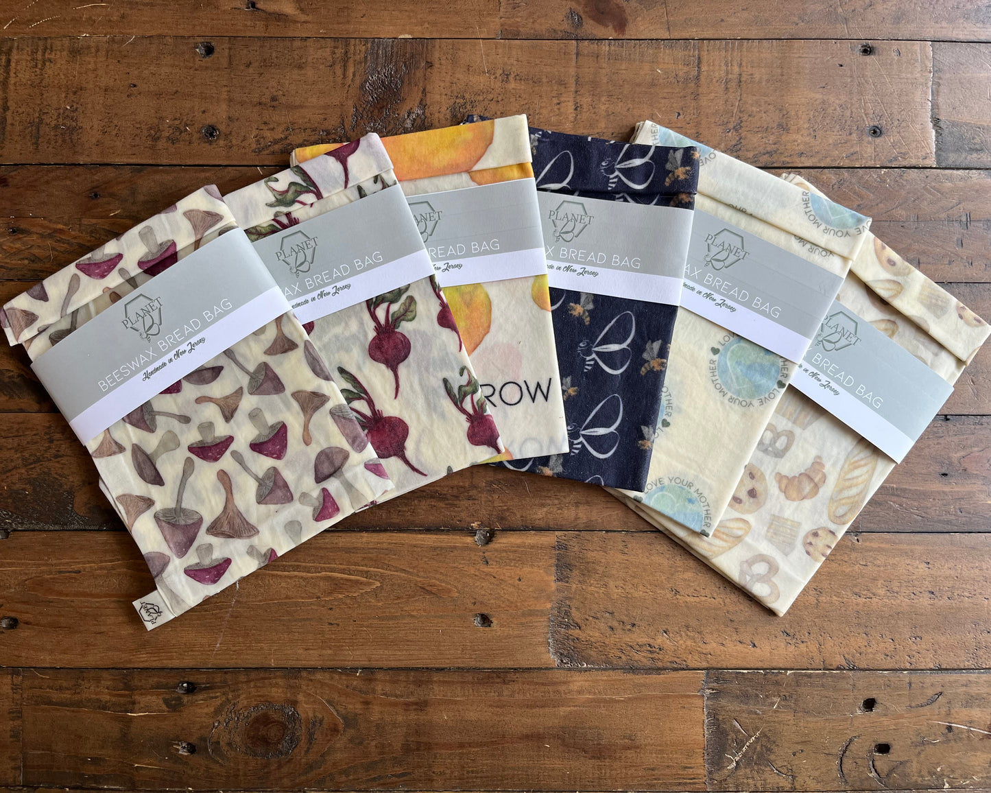 Beeswax Bread Bag - Prints