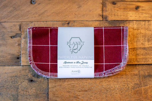 Paperless Napkins - Red Plaid